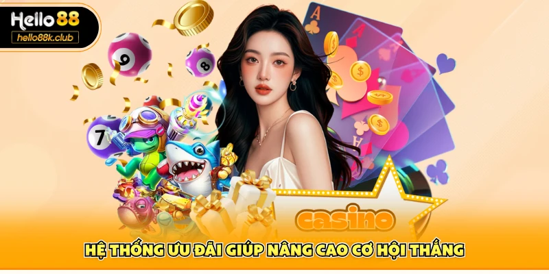 SE Casino Hello88 – Sòng Bài Trực Tuyến Siêu Hấp Dẫn 3 Hệ thống ưu đãi giúp nâng cao cơ hội thắng