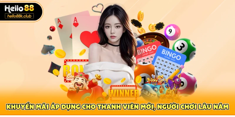 Evo Casino Hello88 – Điểm Đến Chơi Trực Tuyến Uy Tín Nhất 3 Khuyến mãi áp dụng cho thanh viên mới, người chơi lâu năm