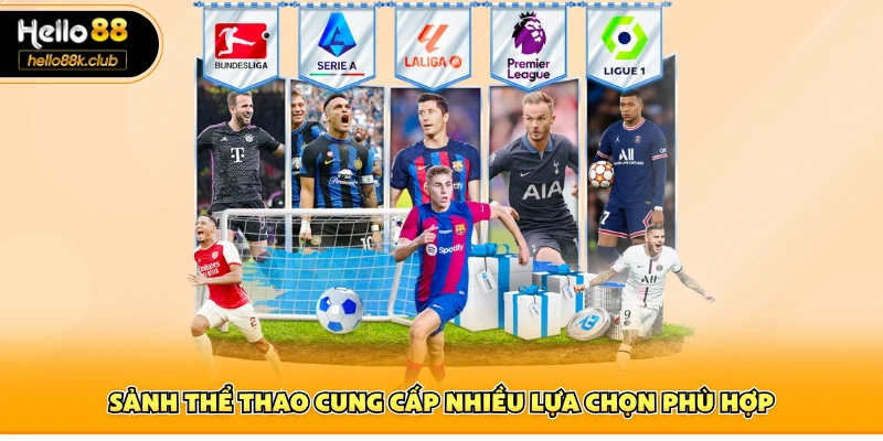 Thể Thao Hello88 3 Sảnh thể thao cung cấp nhiều lựa chọn phù hợp
